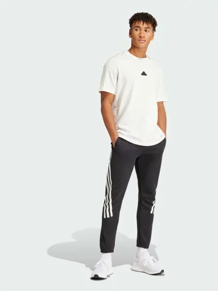Джоггеры Adidas в полоску черные