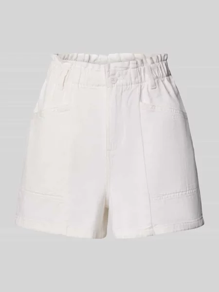 Szorty jeansowe o kroju relaxed fit z czystej bawełny Tom Tailor Denim białe