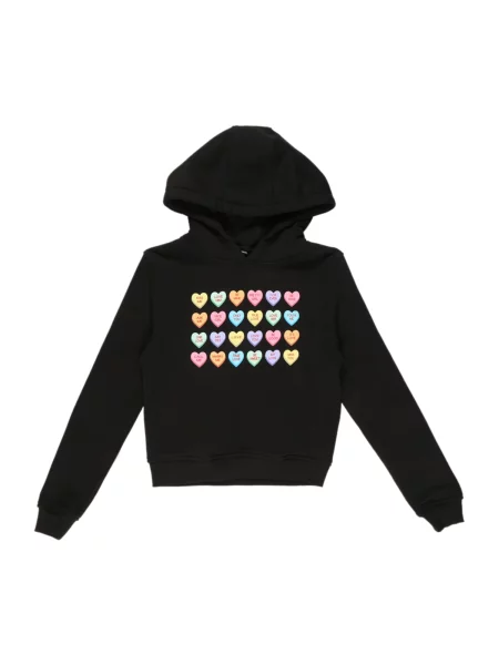 Mister Tee Mikina Sweet Heart Candy pastelová modrá / světle růžová / černá bílá