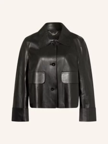 Marc Cain Kožená Bunda black new černá