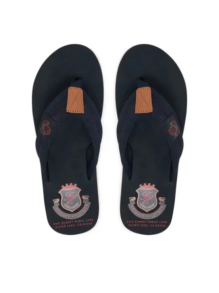Japonki Tommy Hilfiger Patch Beach Sandal desert sky granatowe