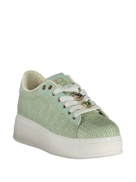 Sneakerși Laura Biagiotti cu platformă verde