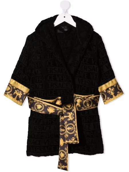 Szlafrok dziecięcy Versace czarny