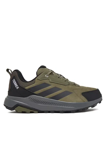 Sneakerși Adidas Terrex din piele de drumeție verde