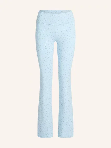 Skims Pohodlné Domácí Kalhoty Cotton Jersey powder blue micro floral powder blue micro fl modré