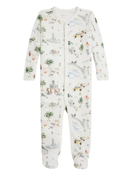 Piżama dziecięca Polo Ralph Lauren biała