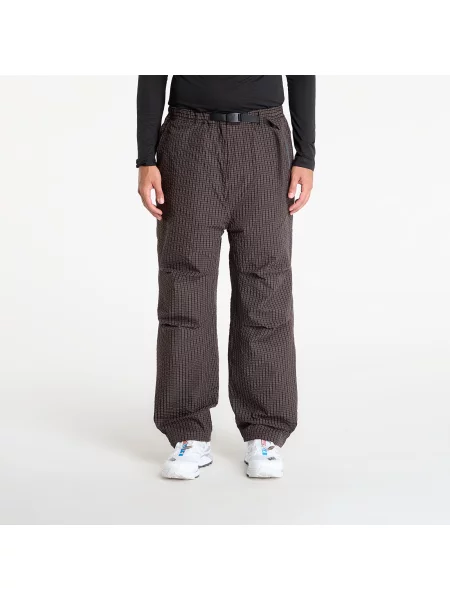 Kalhoty Gramicci Northside Plaid Pant Deep Brown XXL hnědé