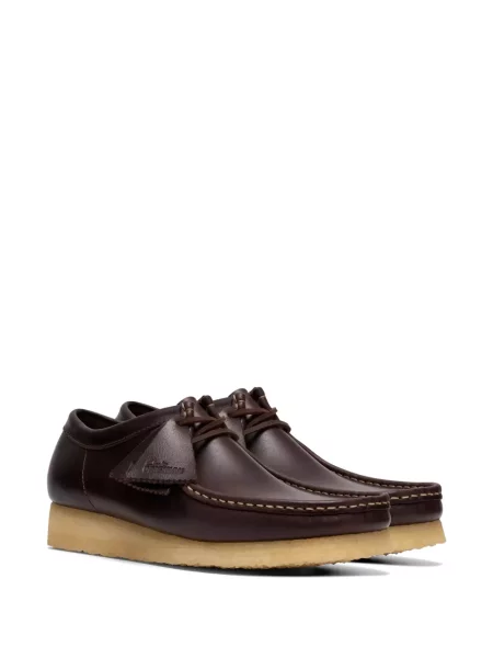Botki Clarks Originals sznurowane skórzane brązowe