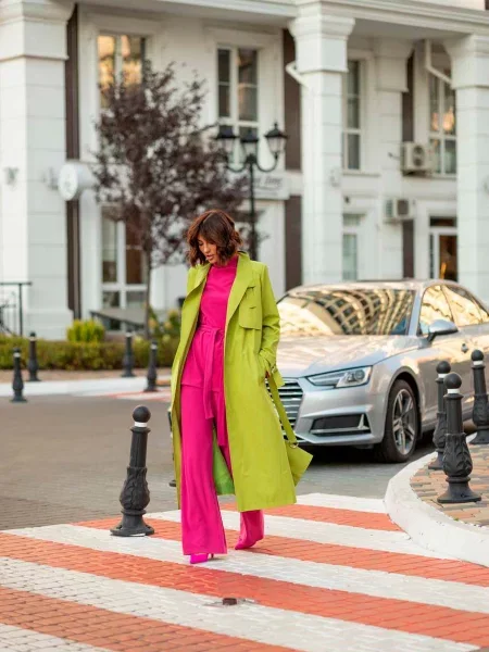 Тренч Milirud салатовий нейлон/поліестер