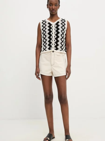 Елек Answear Lab дамски от лека материя черно