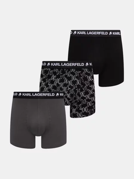 Karl Lagerfeld bokserki dopasowane z MONOGRAM czarne