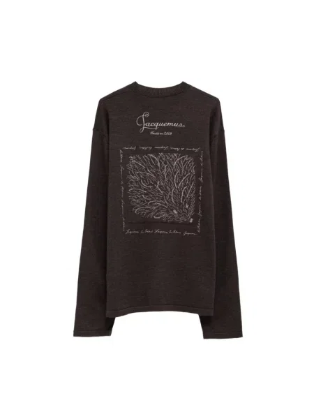 Sweter Jacquemus brązowy
