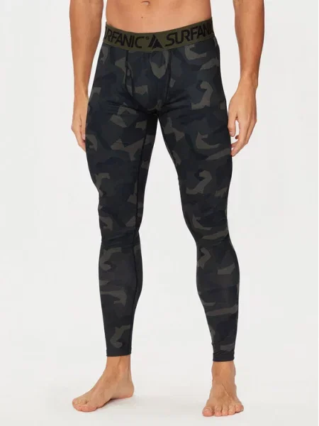 Termo kalhoty Surfanic Bodyfit Limited Edition Long John forest geo camo zelené
