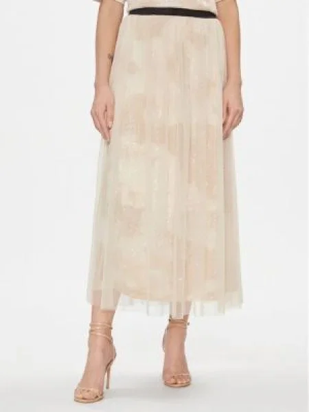 Liu Jo fustă din tulle bej