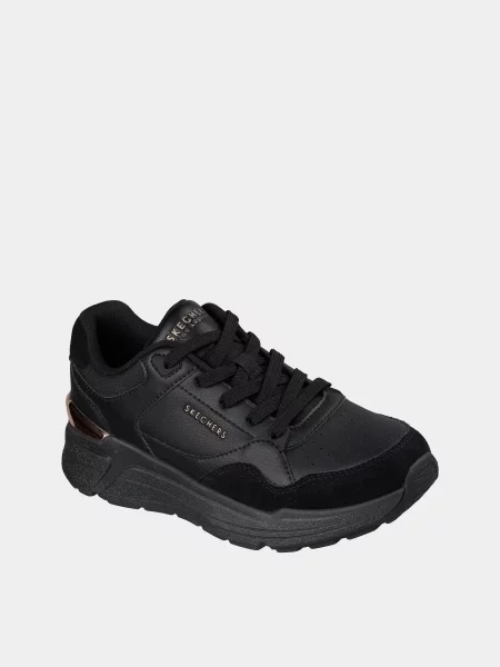 Кожаные повседневные кроссовки Skechers черные