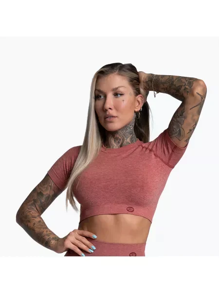 Дамска тренировъчна тениска Gym Glamour Seamless Rashguard cherry червено