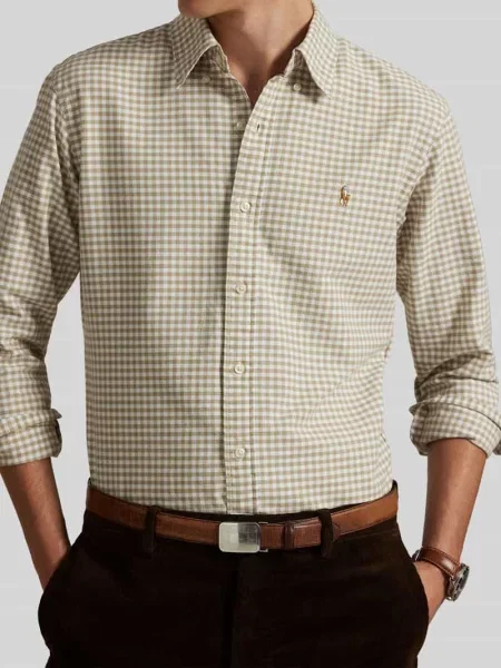 Koszula casualowa o kroju regular fit z czystej bawełny Polo Ralph Lauren beżowa