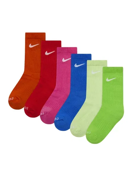 Nike Sportswear Κάλτσες σκούρο μπλε / πράσινο γρασιδιού / ανοικτό πράσινο / σκούρο πορτοκαλί / ροζ κόκκινο