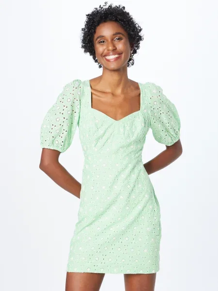 Dorothy Perkins Rochie de vară verde deschis / alb