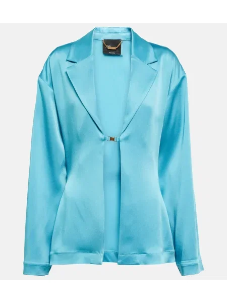 Top Blumarine din satin albastru