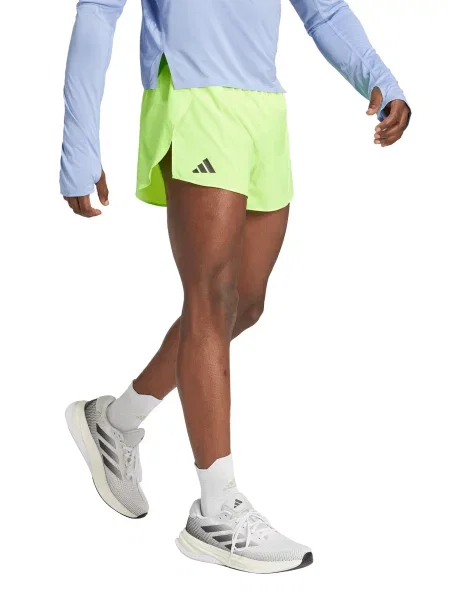 ADIDAS PERFORMANCE Športne hlače ADIZERO limeta črna