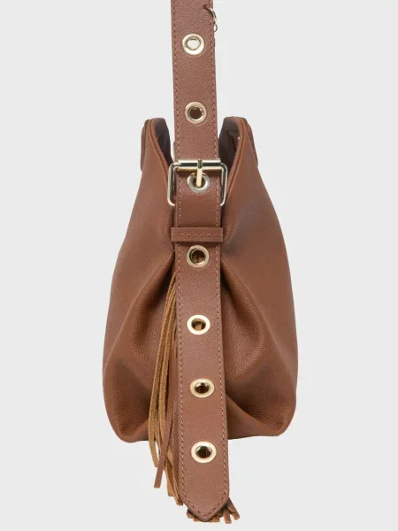 Шкіряна сумка Maje коричнева