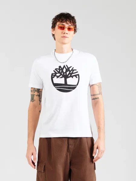 TIMBERLAND Tričko NORTHWOOD TREE čierna biela