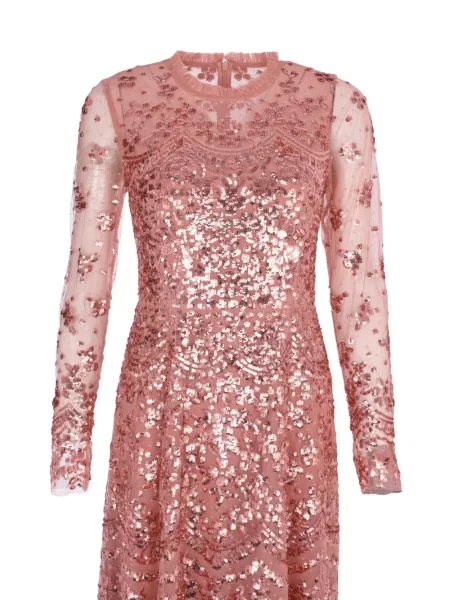 Rochie Needle & Thread cu paiete roz