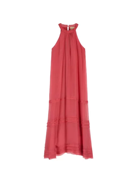 Sukienka maxi Momoni z falbankami czerwona