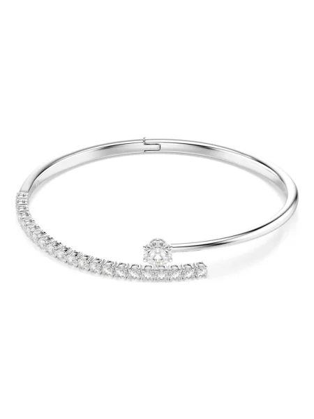 Swarovski bransoletka metalowa z cyrkonią MATRIX biała