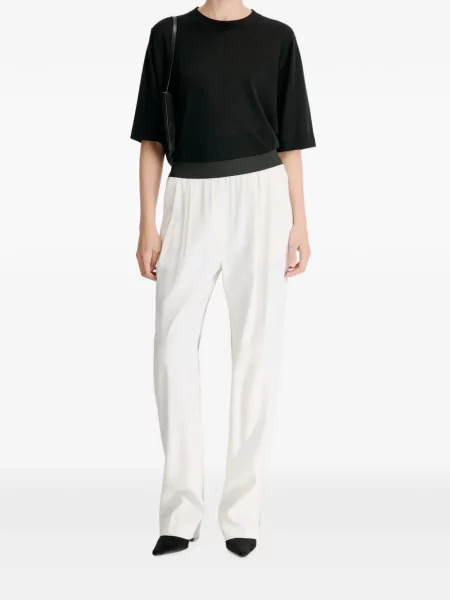 Pantaloni Loulou De Saison alb
