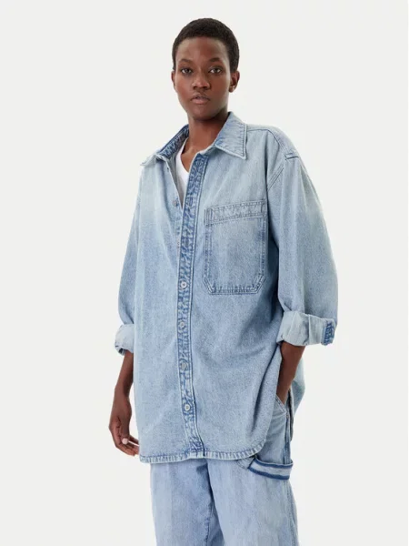 G-Star Raw džinsiniai marškiniai Oversize mėlyna