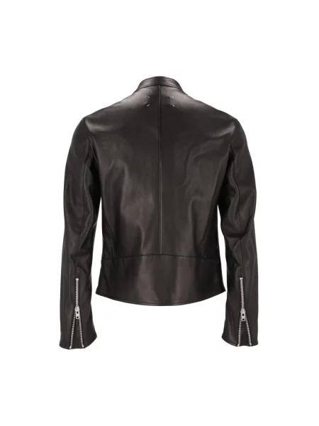 Kurtka skórzana Maison Margiela czarna