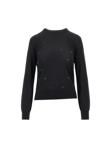 Sweter Emporio Armani wełniany czarny