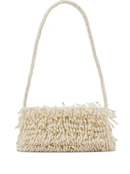 Torebka Vanina z frędzli biała
