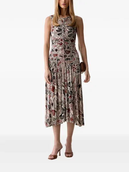 Rochie midi Farm Rio cu imagine cu imprimeu abstract