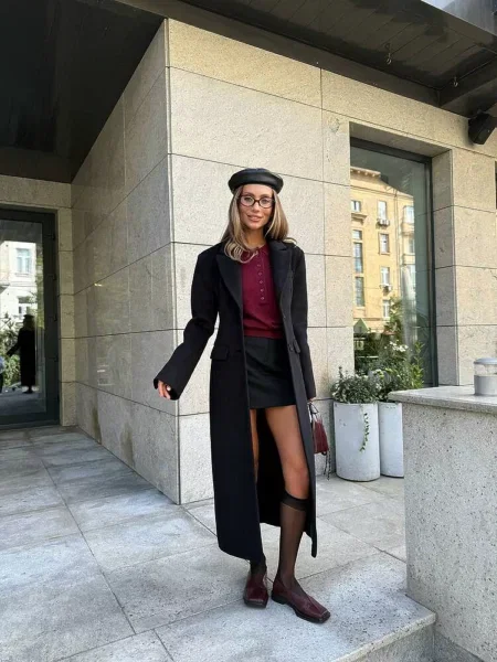 Пальто Milirud текстиль чорний