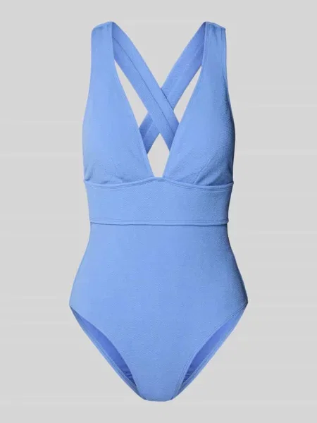 Kostium kąpielowy z krzyżującymi się z tyłu ramiączkami model Saltoty' Barts niebieski
