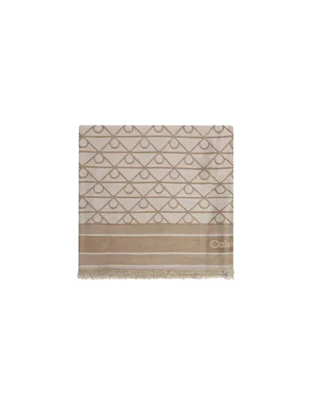 Jacquard sál Calvin Klein bézs