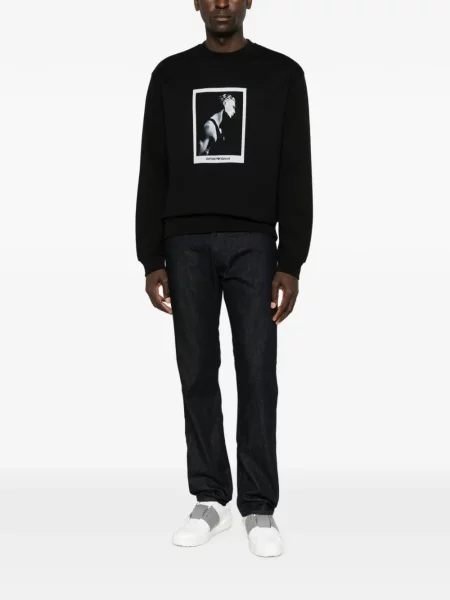 Hanorac Emporio Armani cu imagine negru