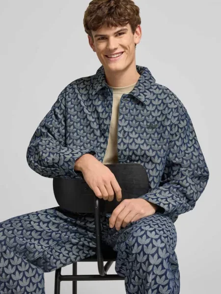 Kurtka o regularnym kroju w stylu denimu model „Monogram” Adidas Originals niebieska
