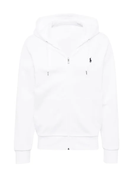 Pletená mikina na zips Polo Ralph Lauren biela