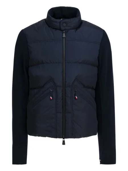 Geacă Moncler Grenoble tricotate albastru