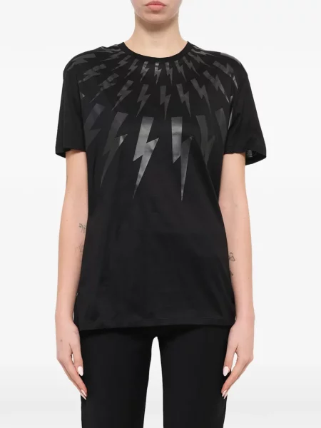Tricou Neil Barrett cu imagine negru