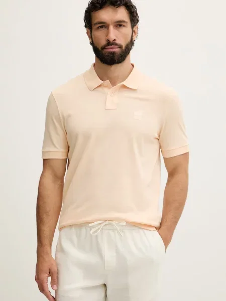 BOSS Orange polo z Passenger pomarańczowa