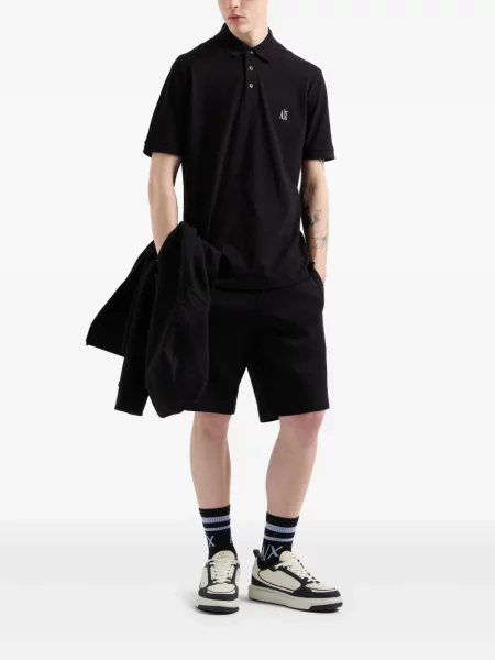 Tricou polo Armani Exchange negru