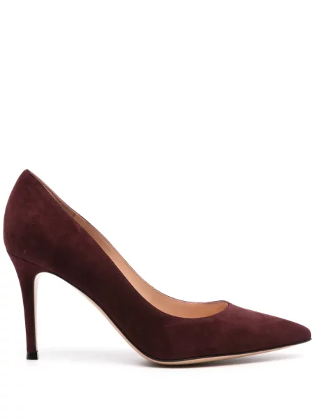 Pantofi cu toc Gianvito Rossi din piele de căprioară maro