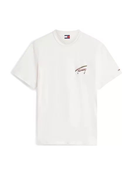 Tommy Jeans Tricou NOVELTY galben / roz / negru / murdar alb