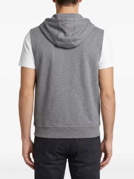 Αμάνικο hoodie Brunello Cucinelli γκρι