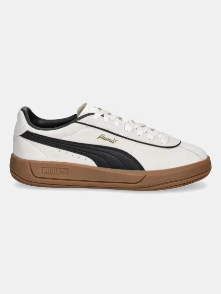 Buty PUMA Club Klassika Suede warm white/puma black/puma gold czarne